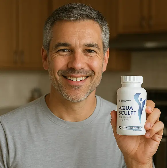 Smiling man holding Aqua Sculpt